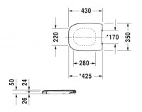 ASIENTO y TAPA INODORO D-CODE by DURAVIT